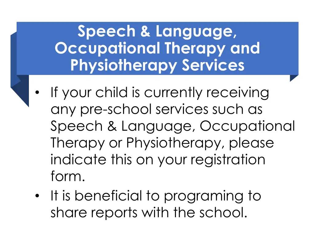 speech language occupational therapy