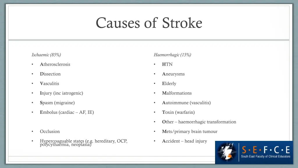 causes of stroke