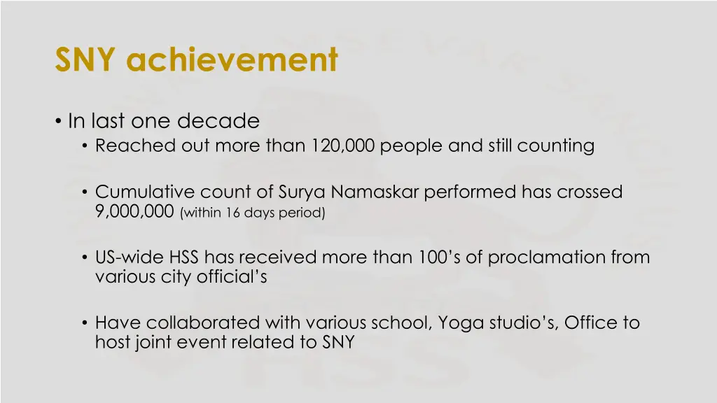 sny achievement