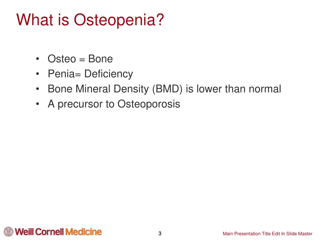 what is osteopenia