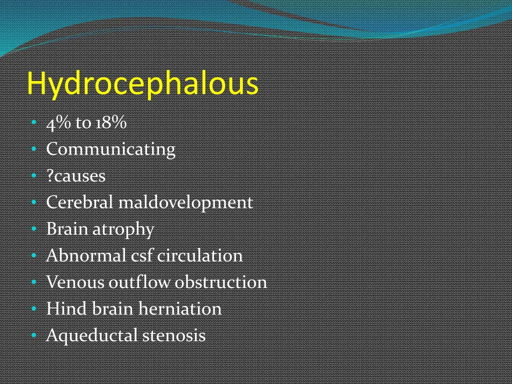 hydrocephalous