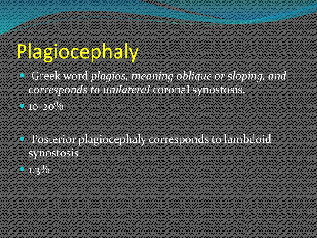 plagiocephaly