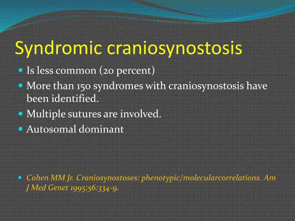 syndromic craniosynostosis