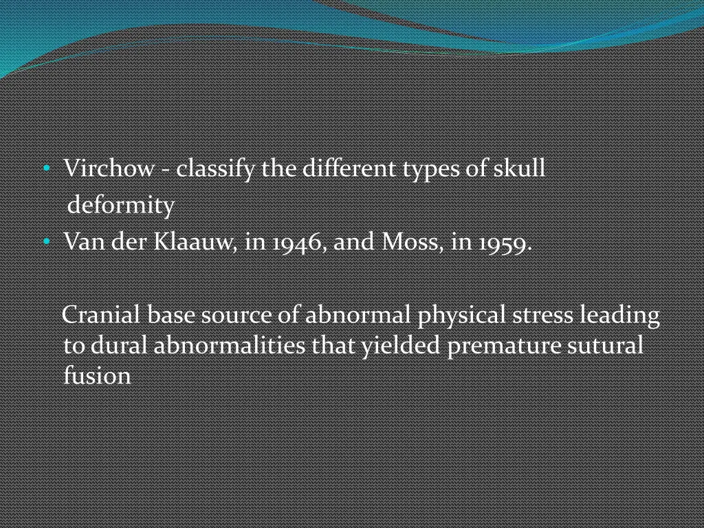 virchow classify the different types of skull