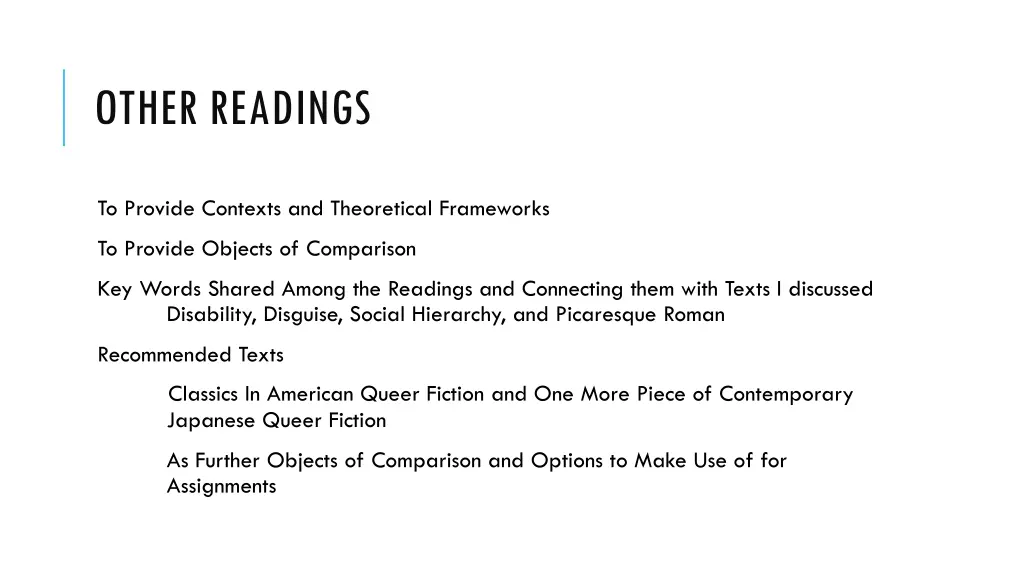 other readings