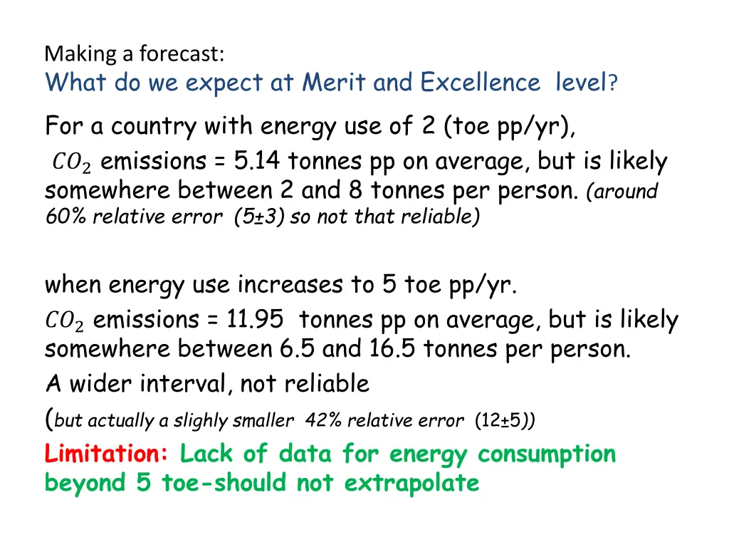making a forecast what do we expect at merit