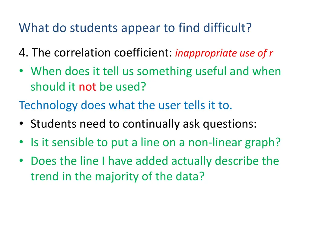 what do students appear to find difficult 2