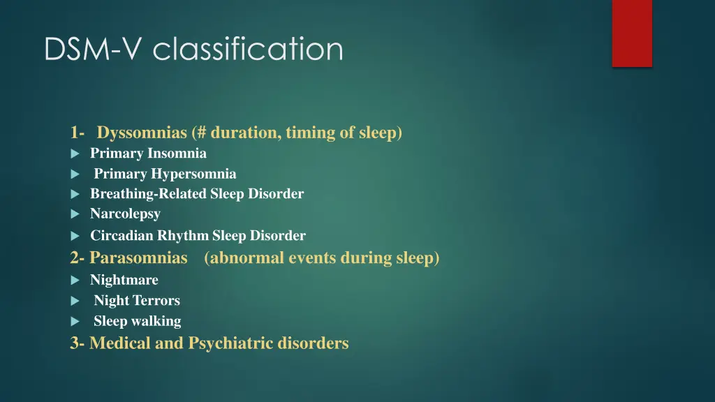 dsm v classification