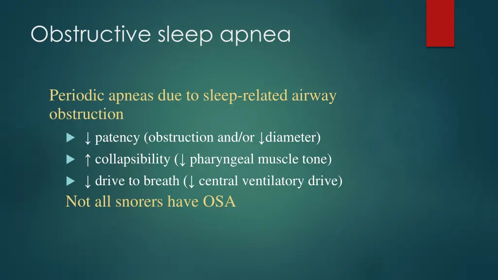 obstructive sleep apnea