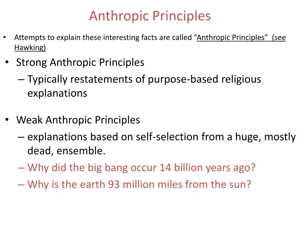 anthropic principles