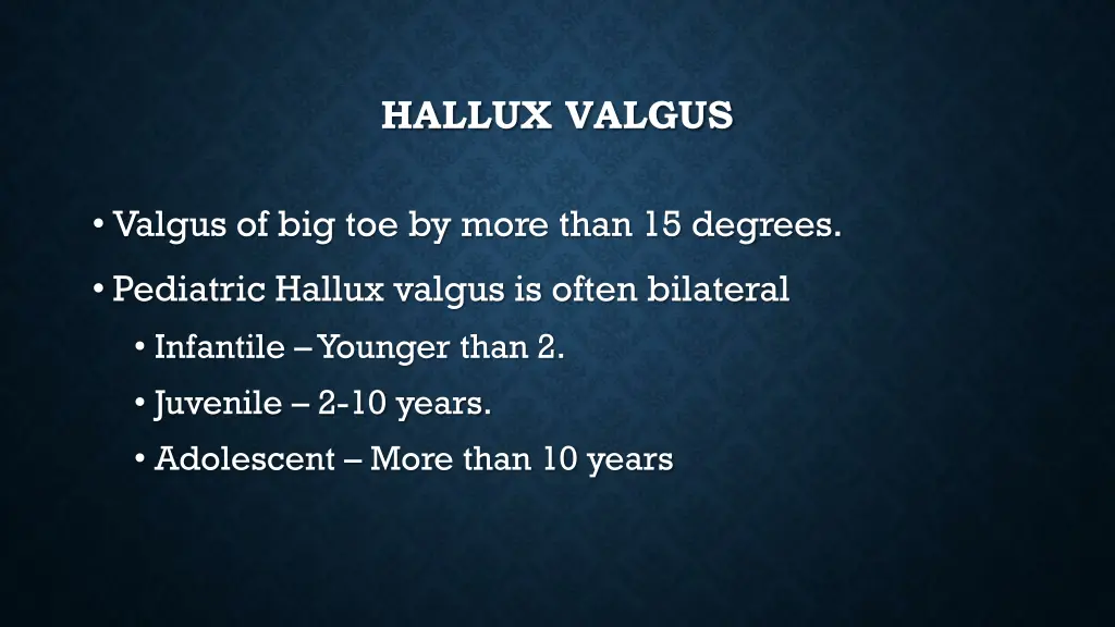 hallux valgus