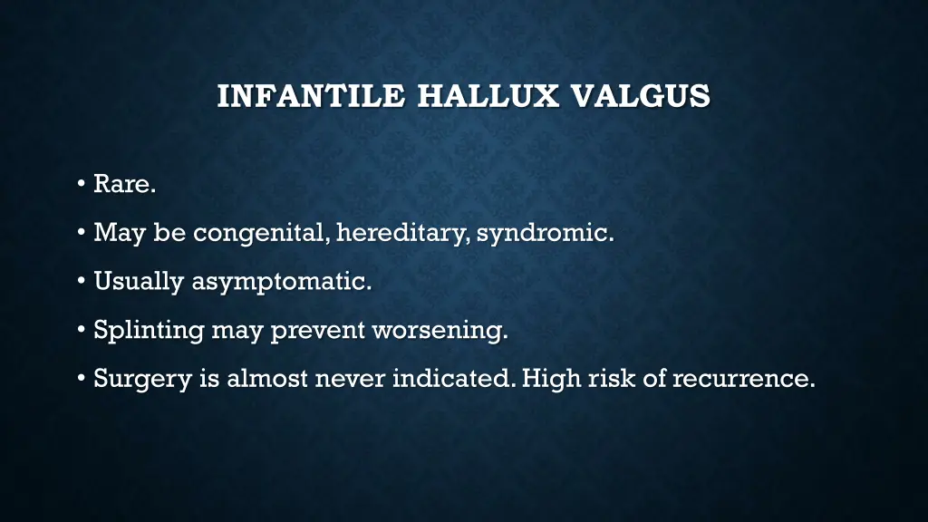 infantile hallux valgus