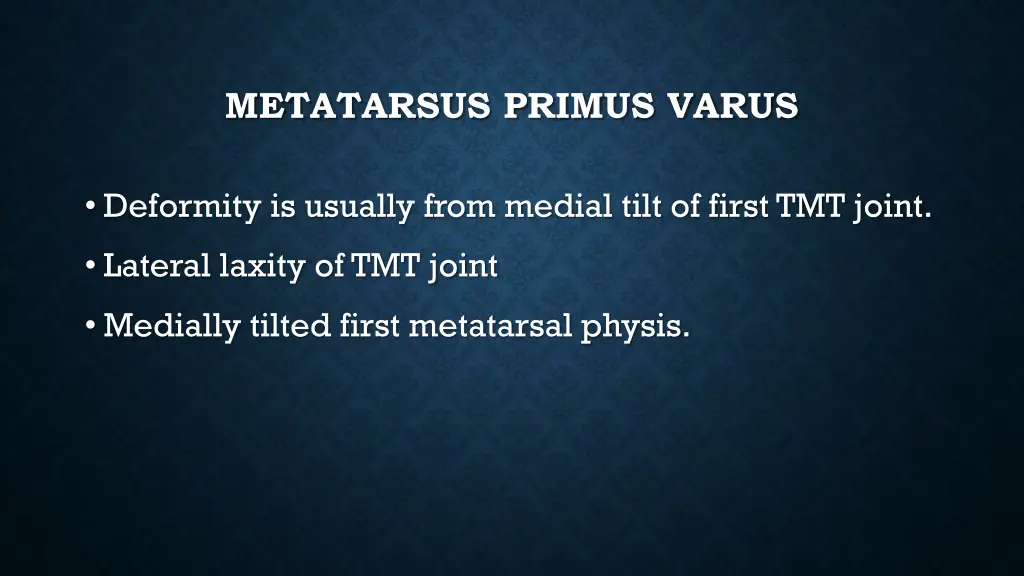 metatarsus primus varus