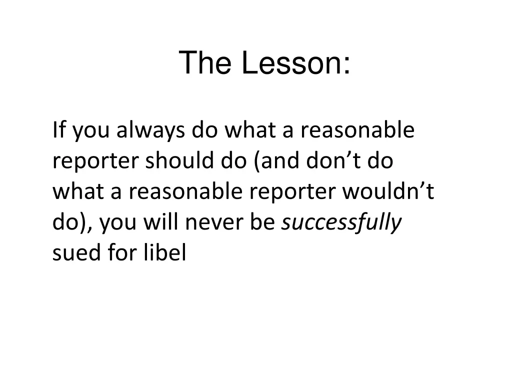 the lesson