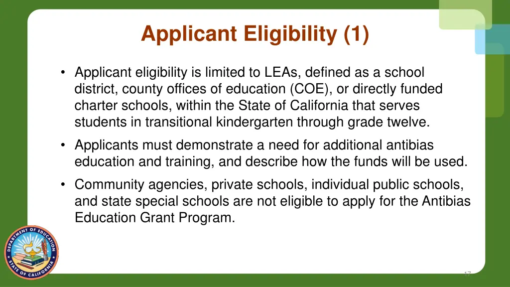 applicant eligibility 1