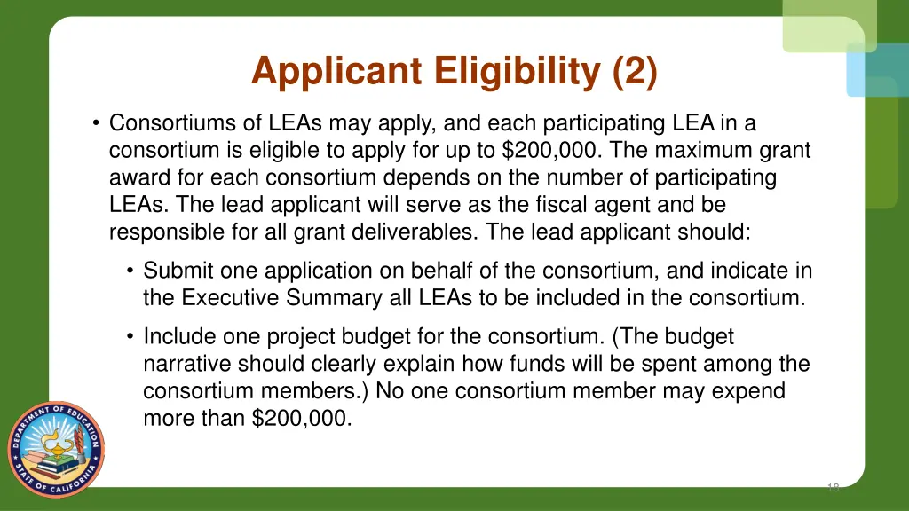 applicant eligibility 2