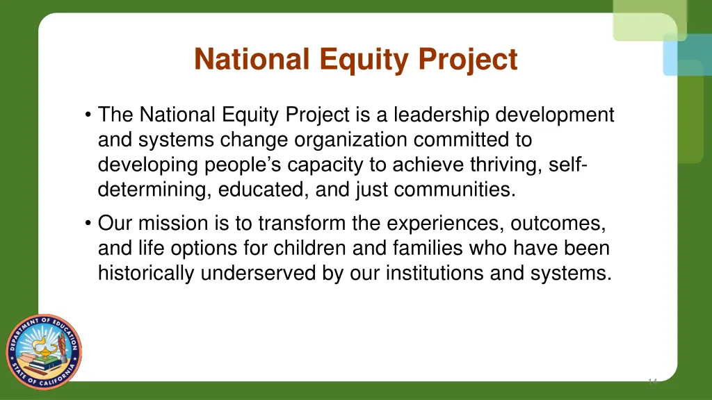 national equity project