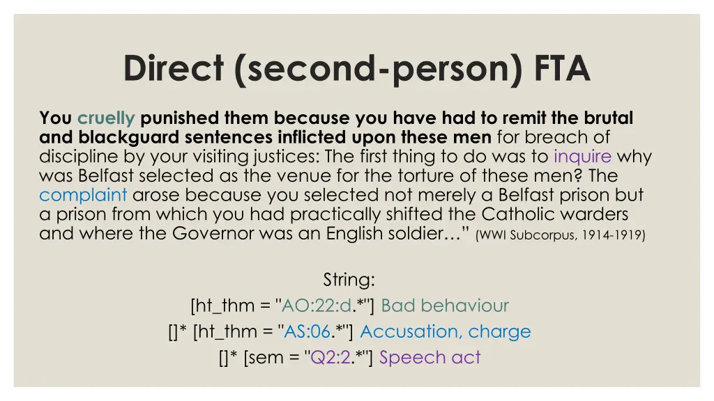 direct second person fta