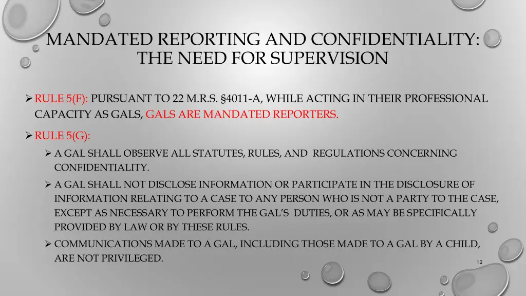 mandated reporting and confidentiality the need