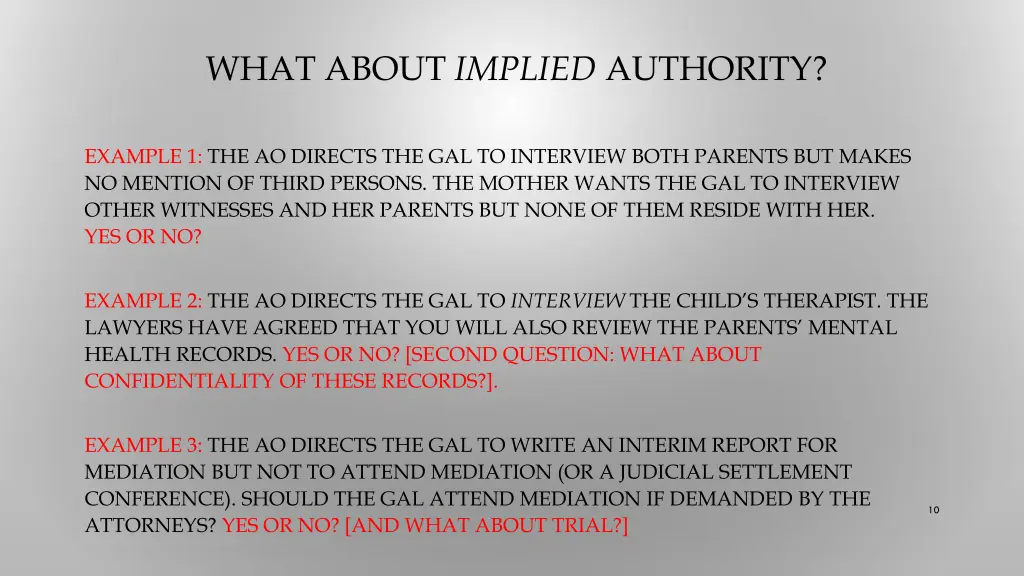 what about implied authority