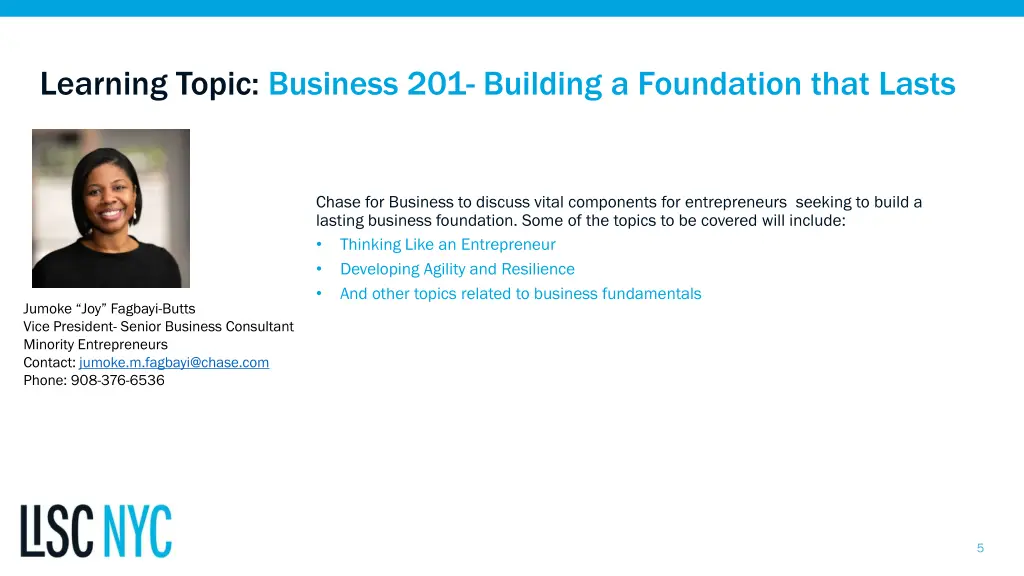 learning topic business 201 building a foundation