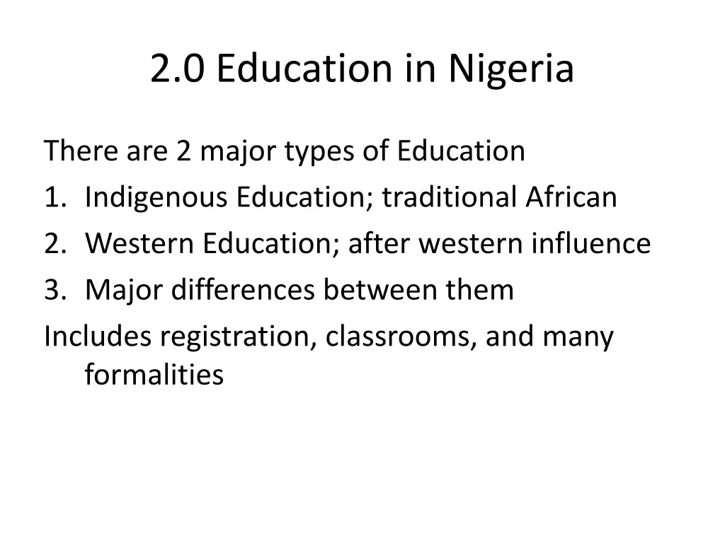 2 0 education in nigeria