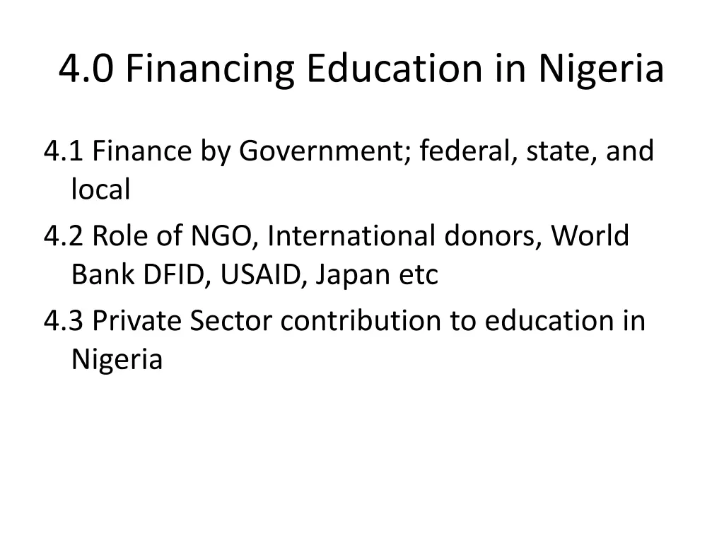 4 0 financing education in nigeria