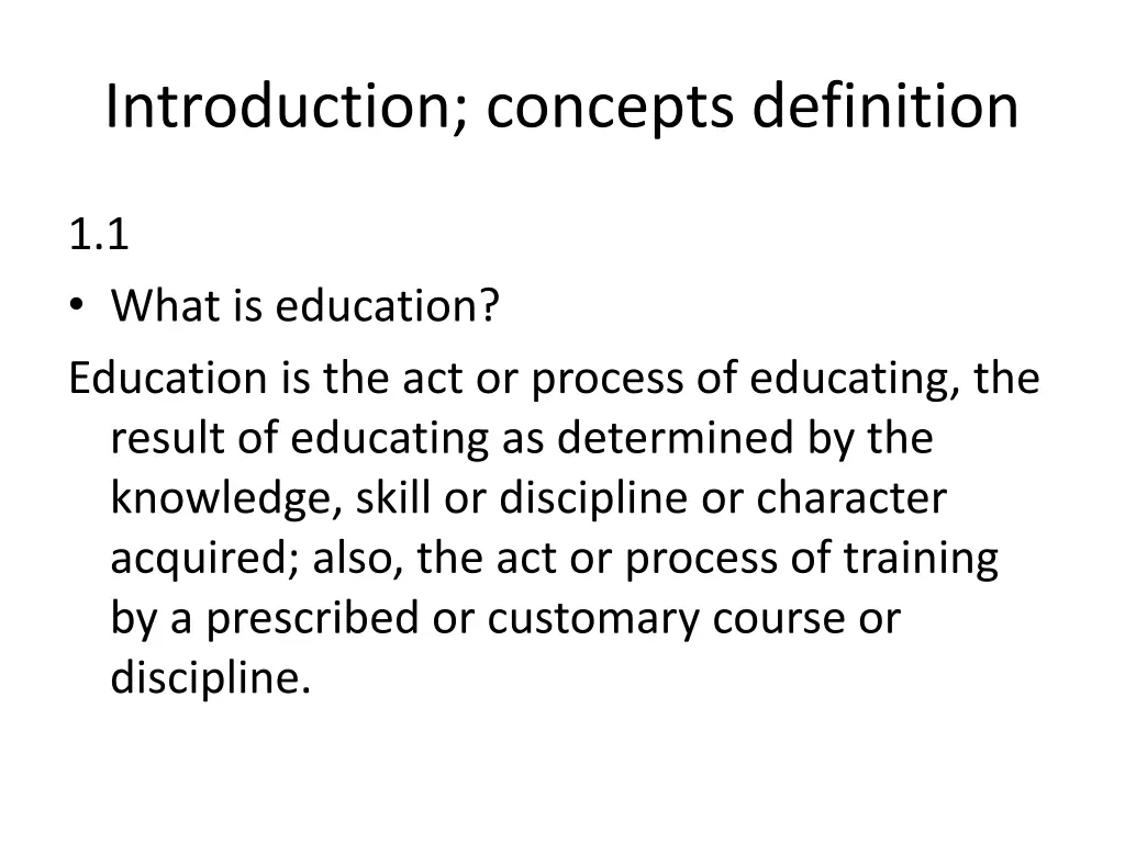 introduction concepts definition