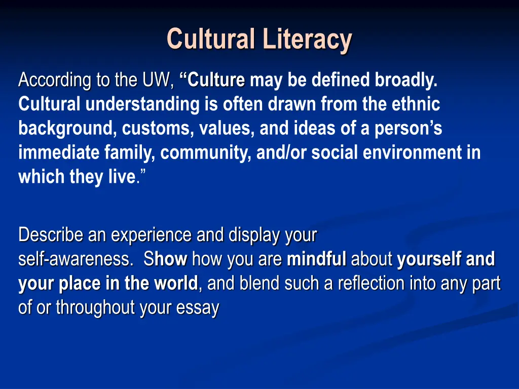 cultural literacy