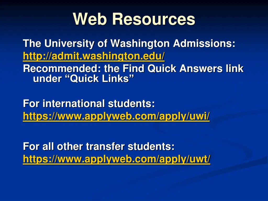 web resources