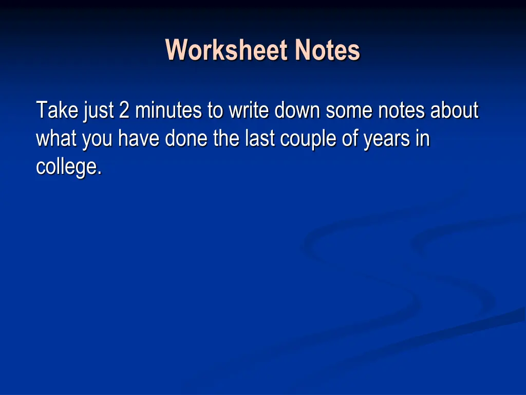 worksheet notes