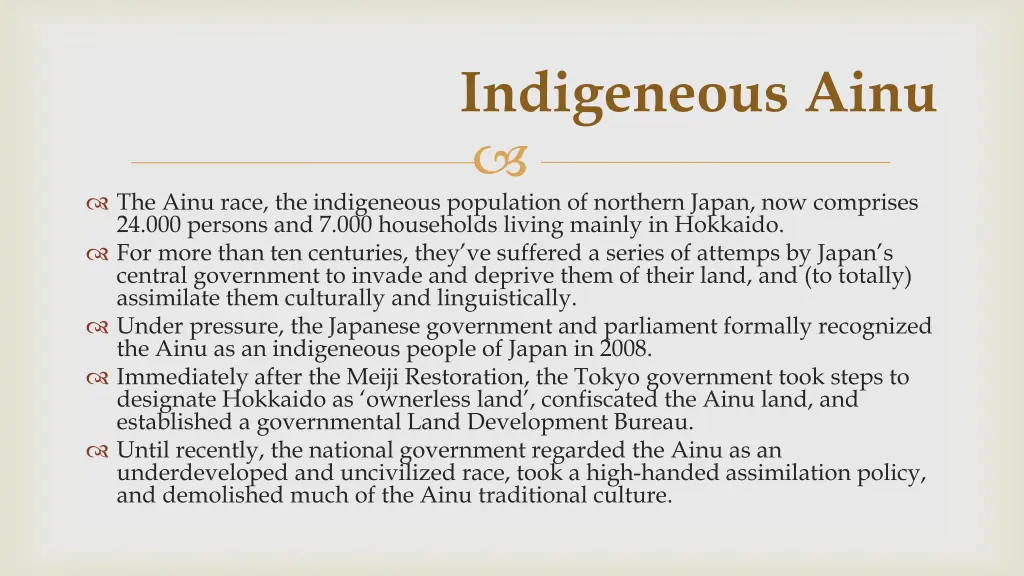 indigeneous ainu