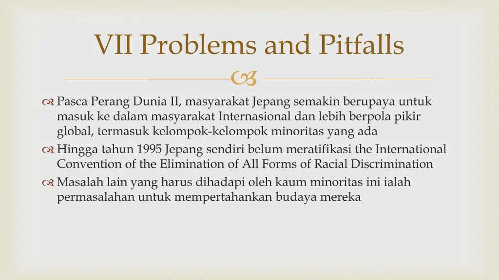 vii problems and pitfalls