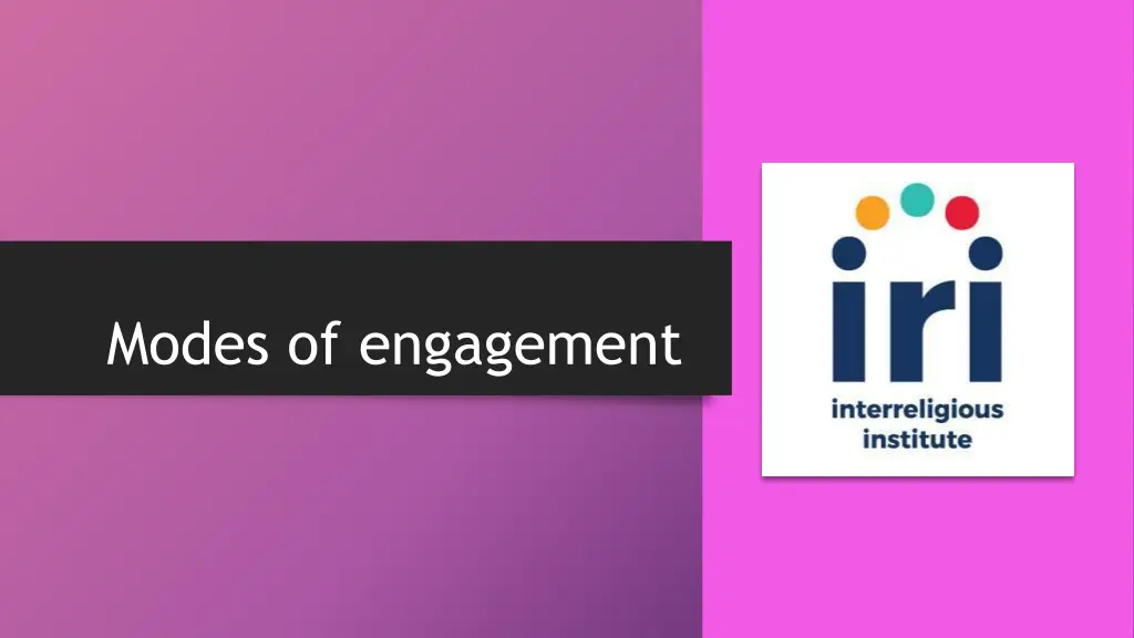 modes of engagement