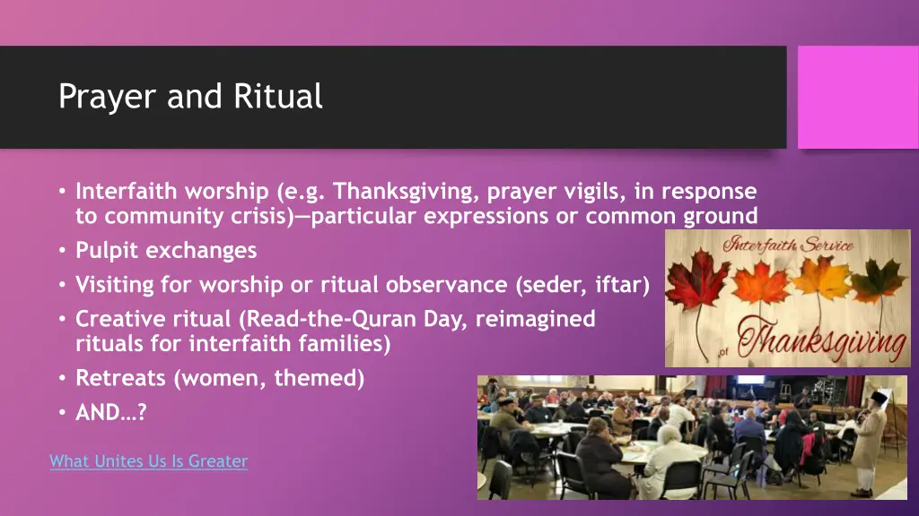 prayer and ritual