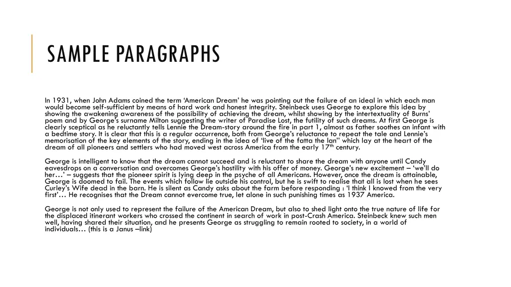 sample paragraphs