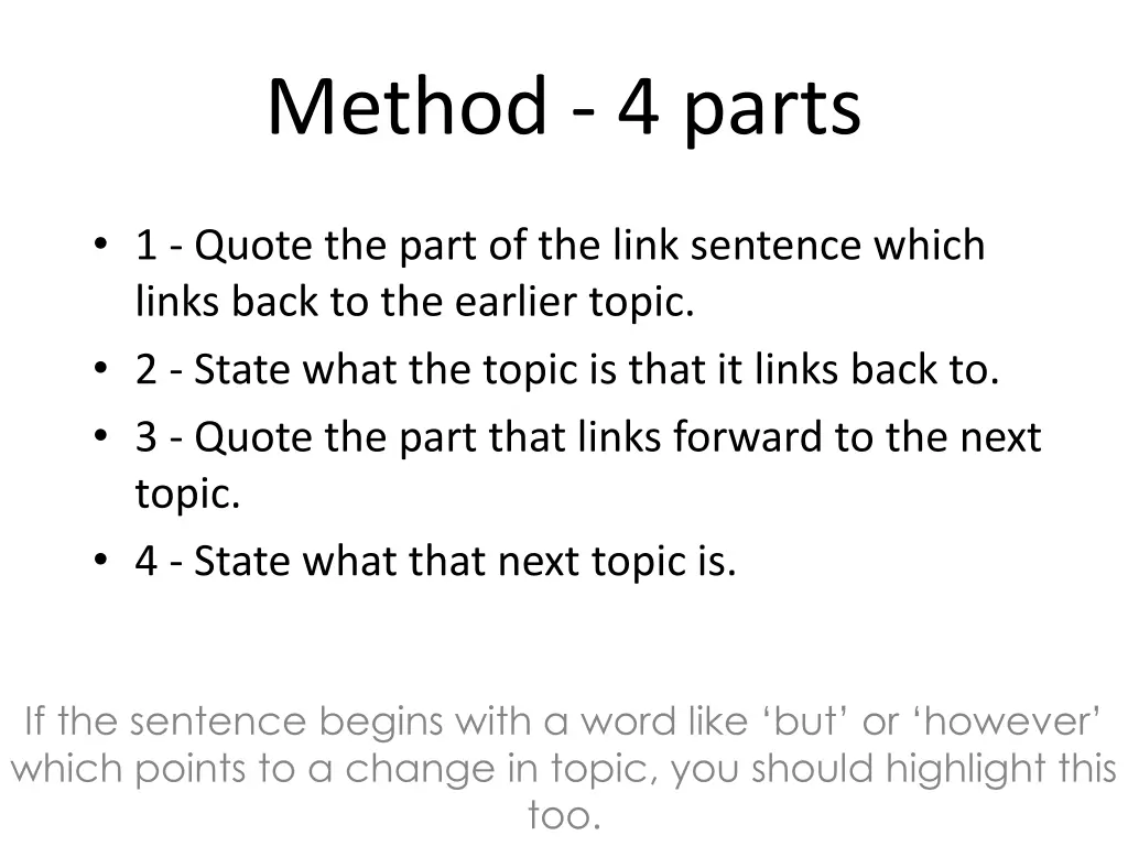 method 4 parts