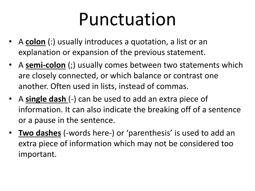 punctuation