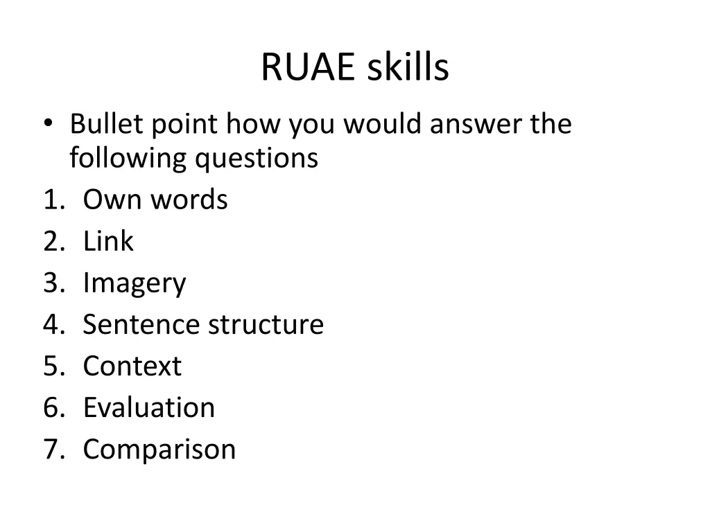 ruae skills