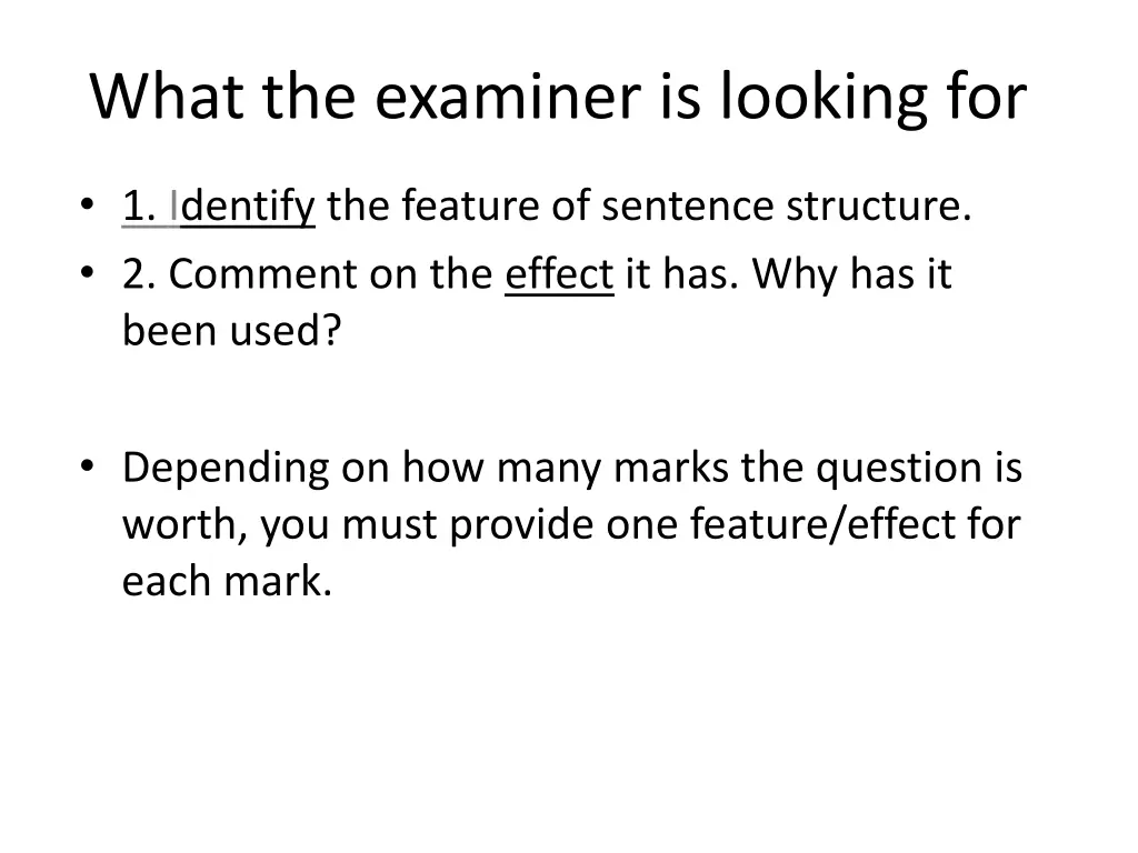 what the examiner is looking for 2