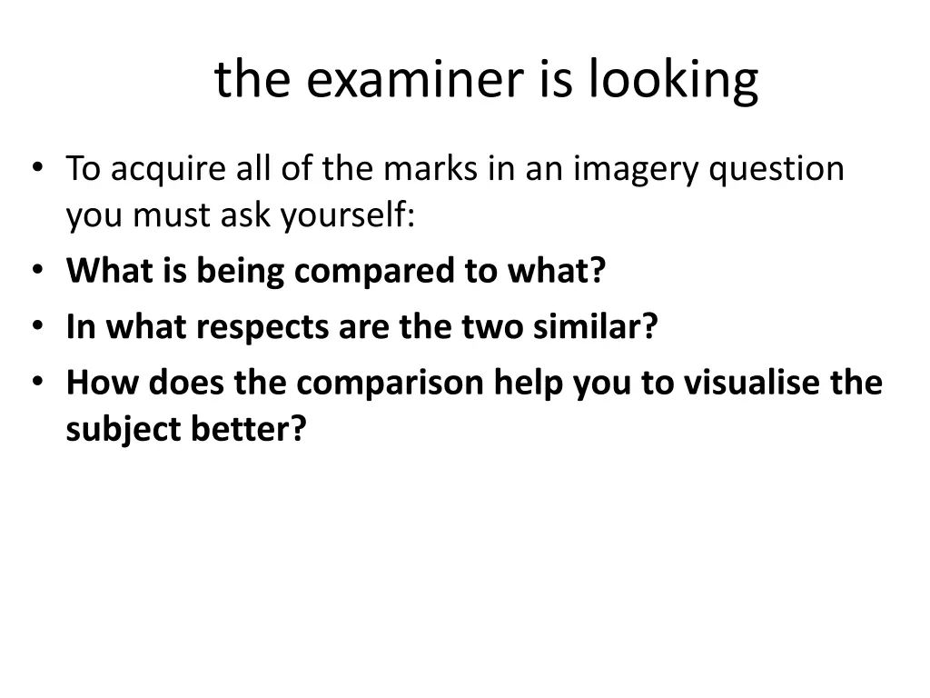 what the examiner is looking for 3