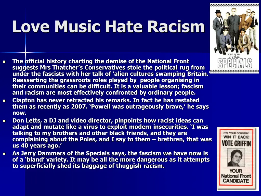 love music hate racism