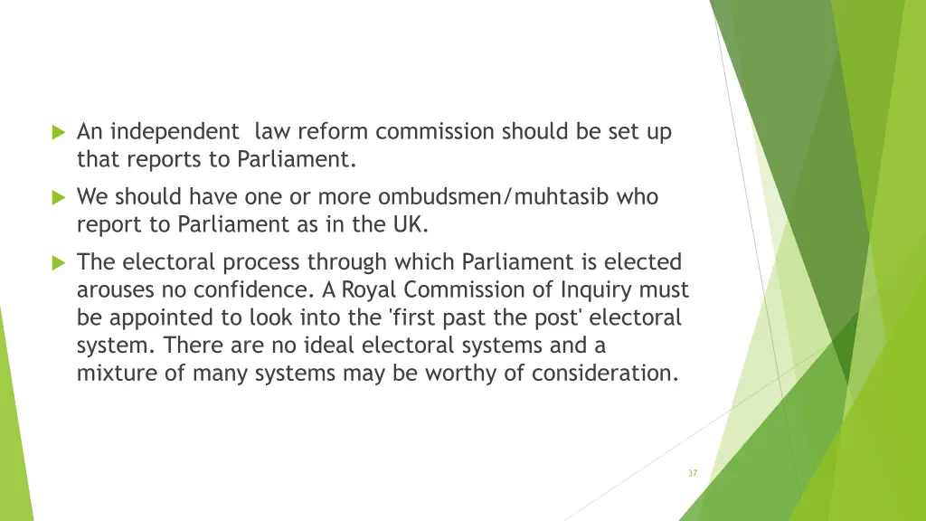 an independent law reform commission should