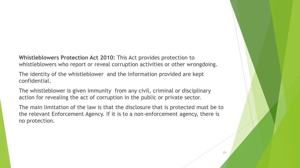 whistleblowers protection act 2010 this