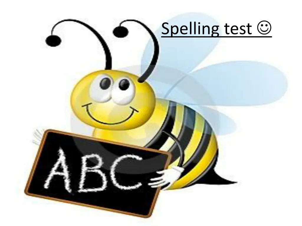 spelling test