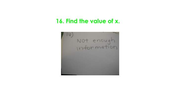 16 find the value of x