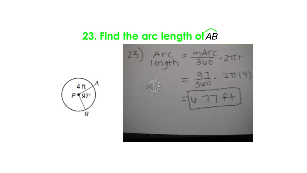 23 find the arc length of