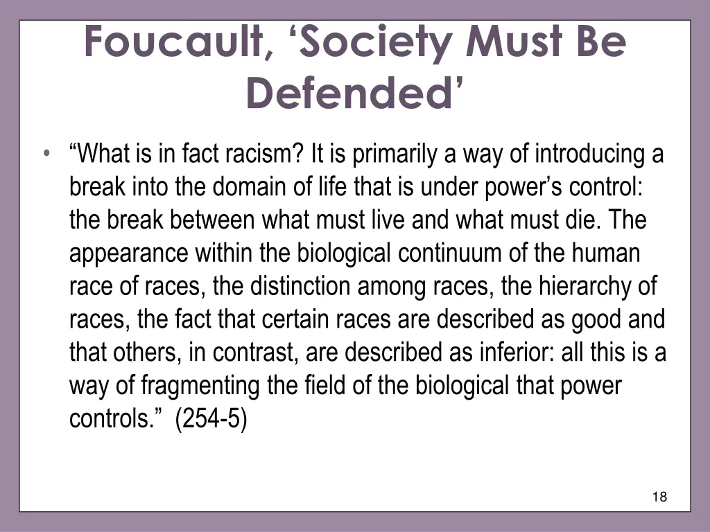 foucault society must be defended