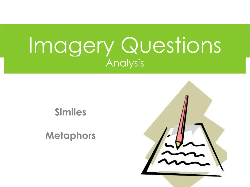 imagery questions analysis