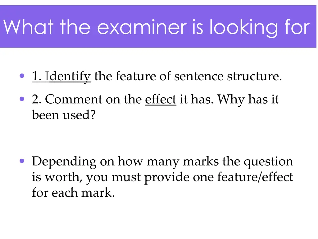 what the examiner is looking for 3